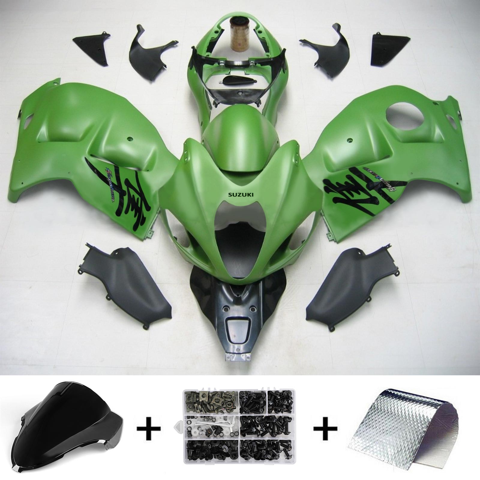 Amotopart 1999-2007 Suzuki Hayabusa GSX1300R FAIRING GREEN KIT
