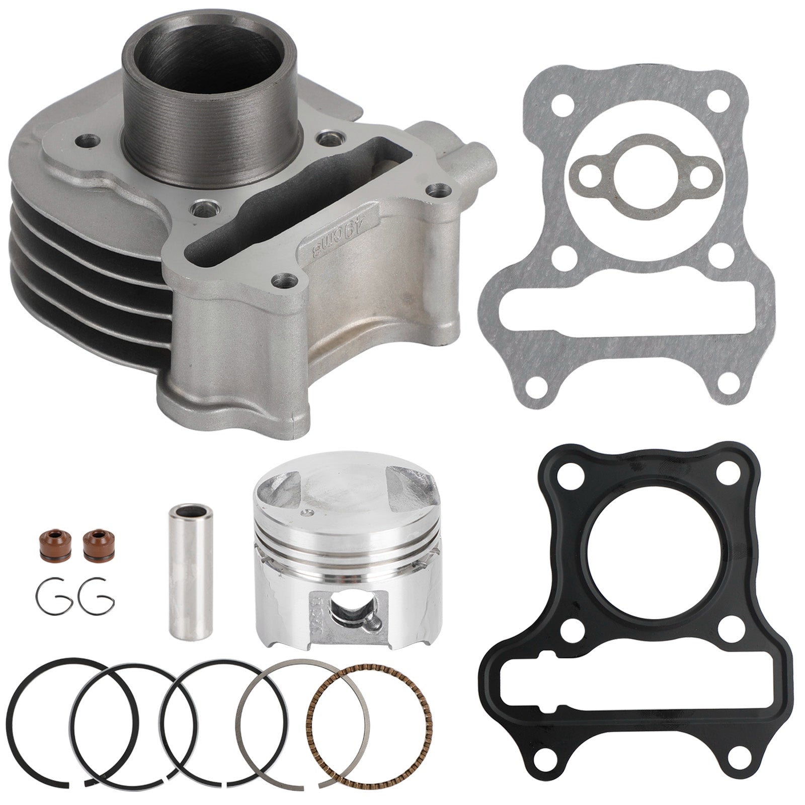 Cylinder Barrel Block Piston Gasket Assy For Suzuki Lets 4 Address V50 V50G Generic