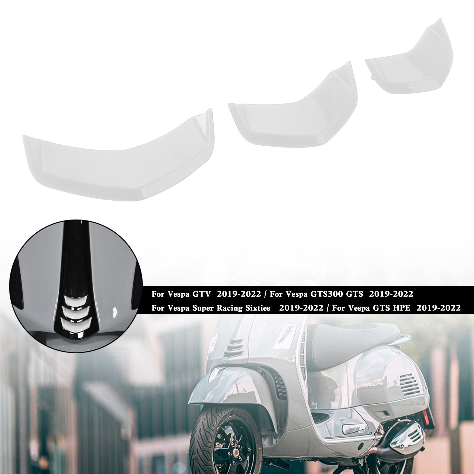 Front Horn Cover Decoration Trim For Vespa Sprint 300 GTS 300 HPE GTV