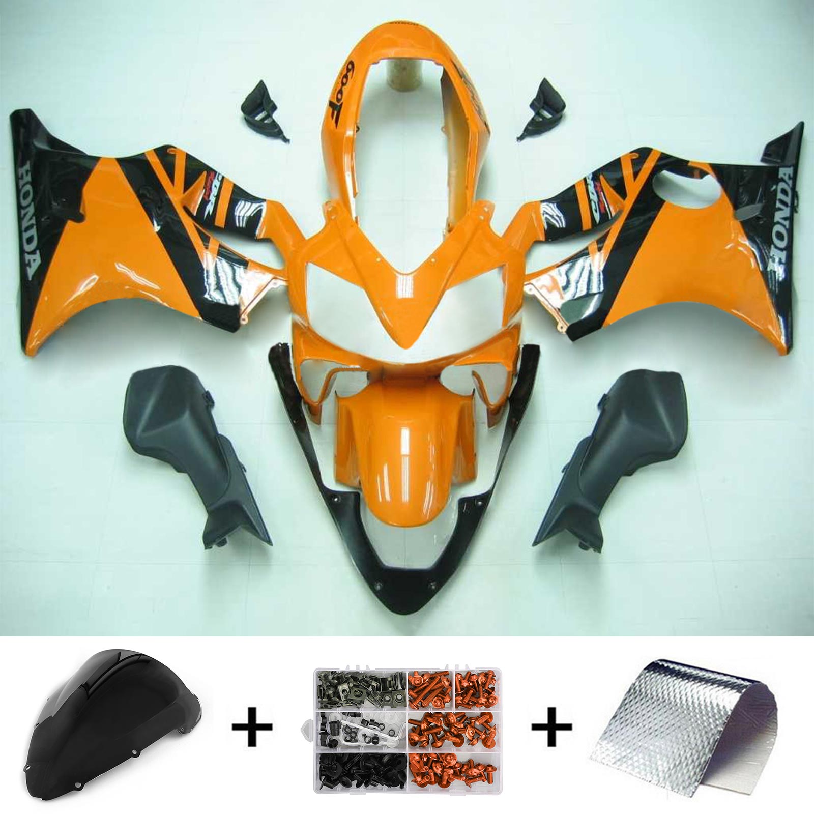 Amotopart Honda CBR600 F4i 2004-2007 Orange&Black Fairing Kit