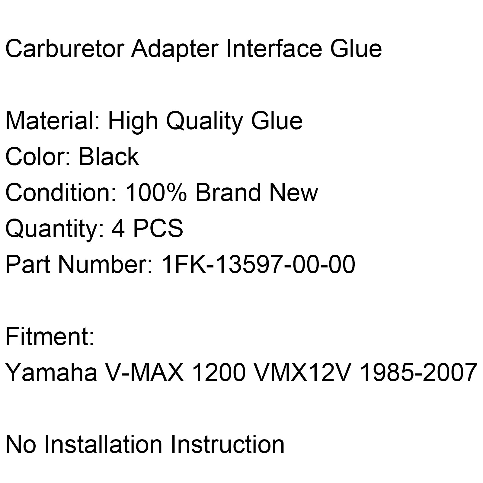 Vergaser-Ansaugflanschmanschetten-Set für Yamaha Vmax VMX1200 85–07 1FK-13597–00–00