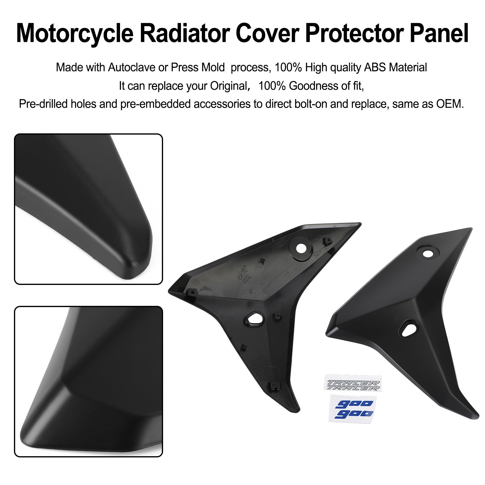 Panneaux de carénage de couvercle latéral de radiateur pour YAMAHA tracer 900 GT 2018 – 2020 générique