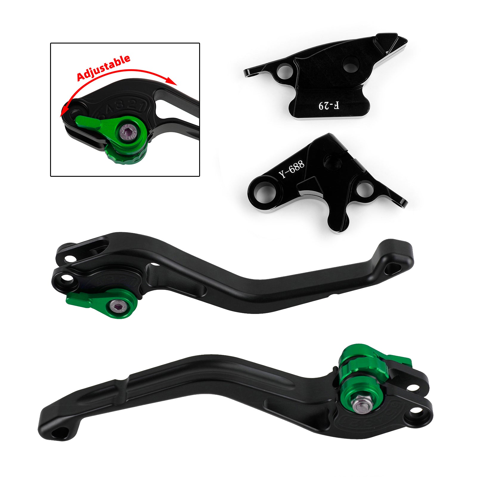 NUOVA leva freno frizione corta adatta per Honda CBR600RR 03-06 CBR954RR 02-2003