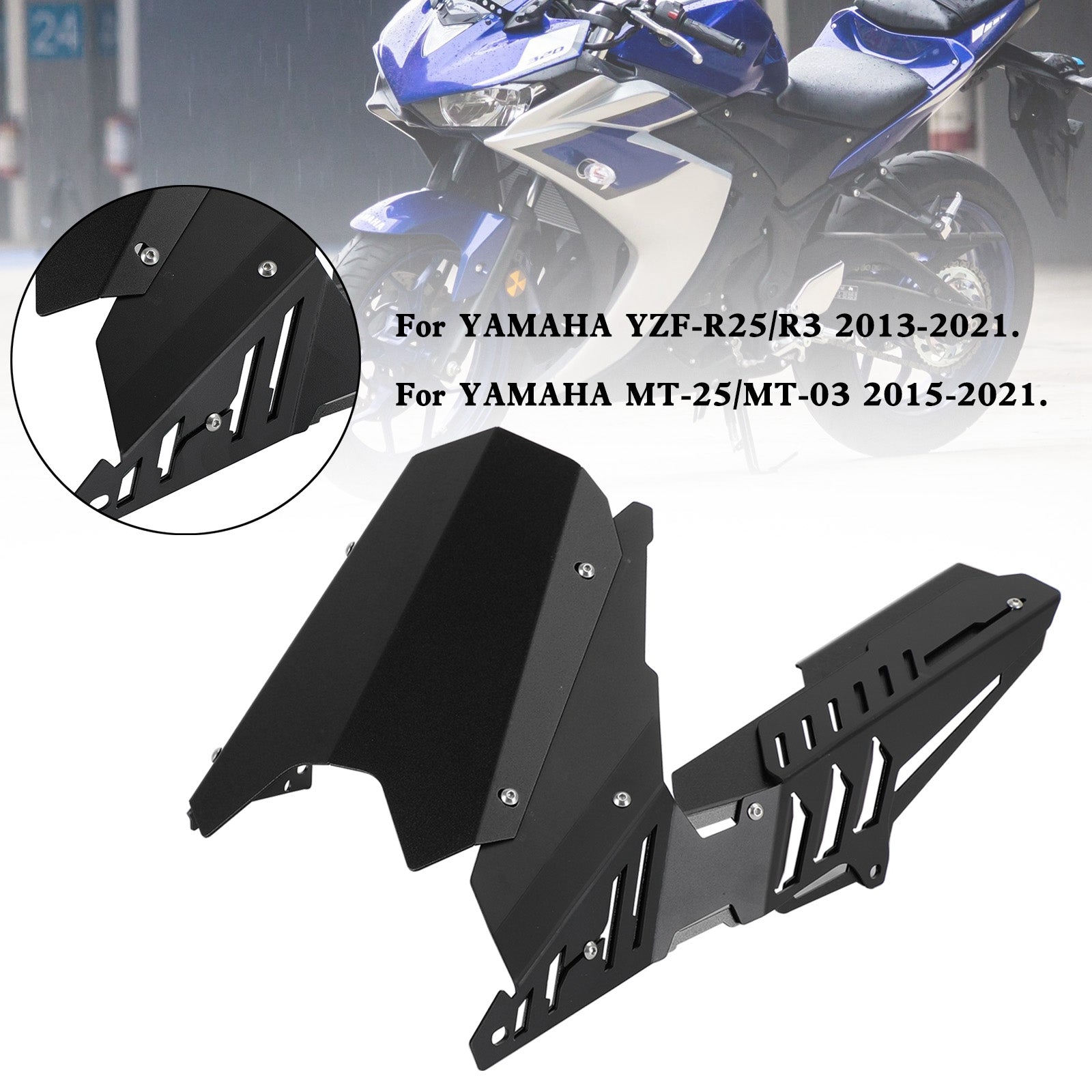 Coperchio protezione catena pignone per YAMAHA YZF R25 R3 MT-25 MT-03 13-21 Generico