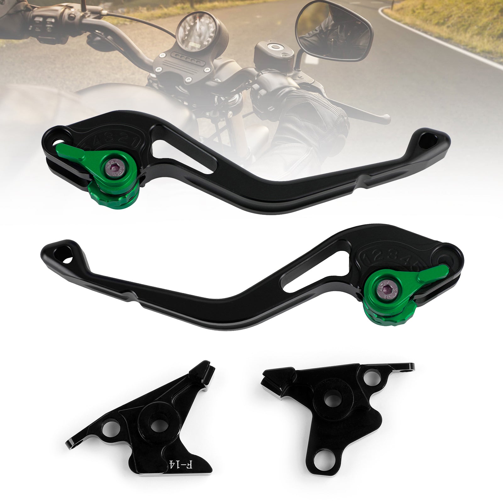 Nueva palanca de freno de embrague corta compatible con Kawasaki ZRX1100 ZZR1200 ZX7R ZG1000