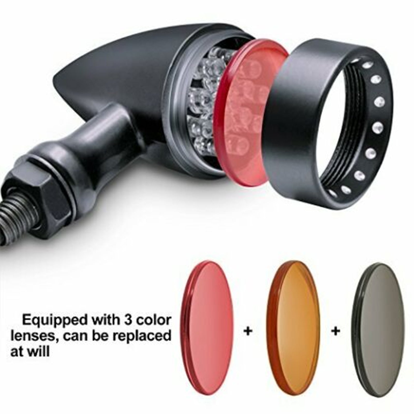 Clignotants universels pour motos M10, lampe à balles