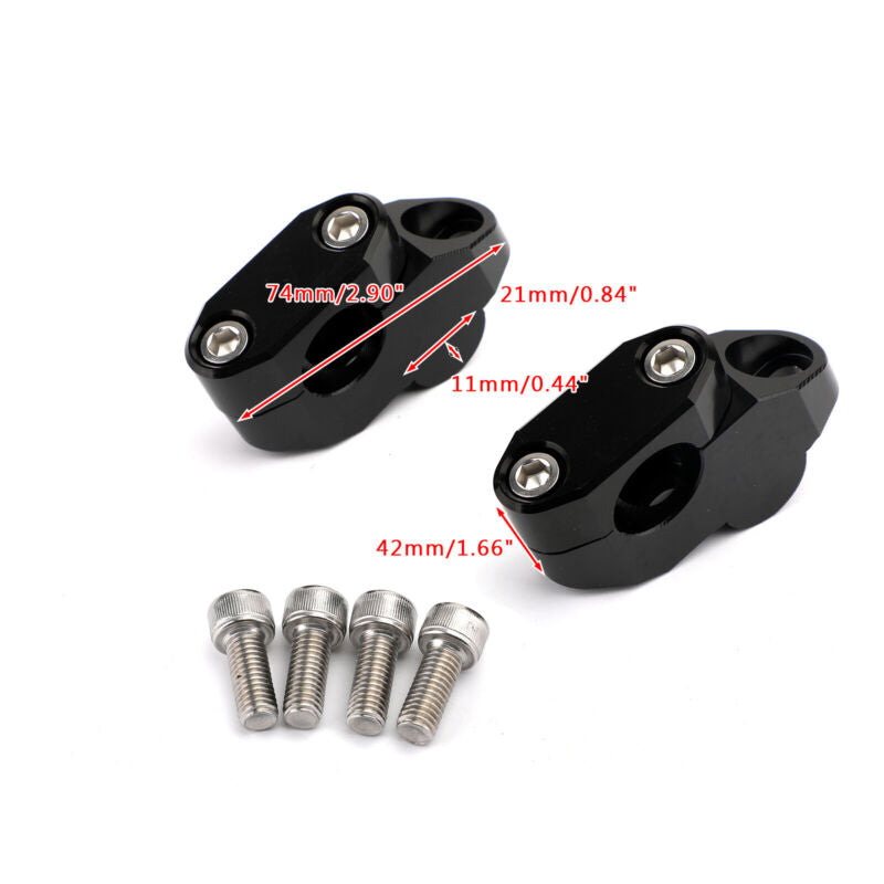 Kit estensioni riser manubrio 7/8" 22mm per Yamaha R6 R1 CBR600RR