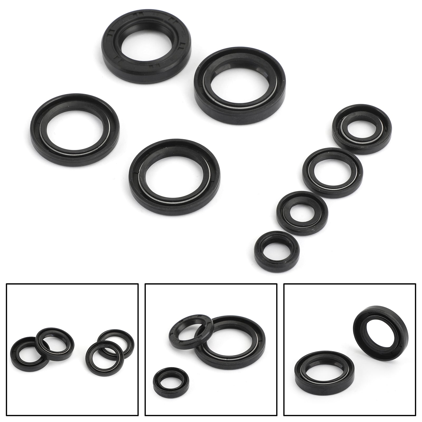 Yamaha 8pcs Engine Oil Seal Kit Set Seals Fit For Yamaha IT175 1977-1983 YZ125 1977-1980 MX175 DT175 1974-1981