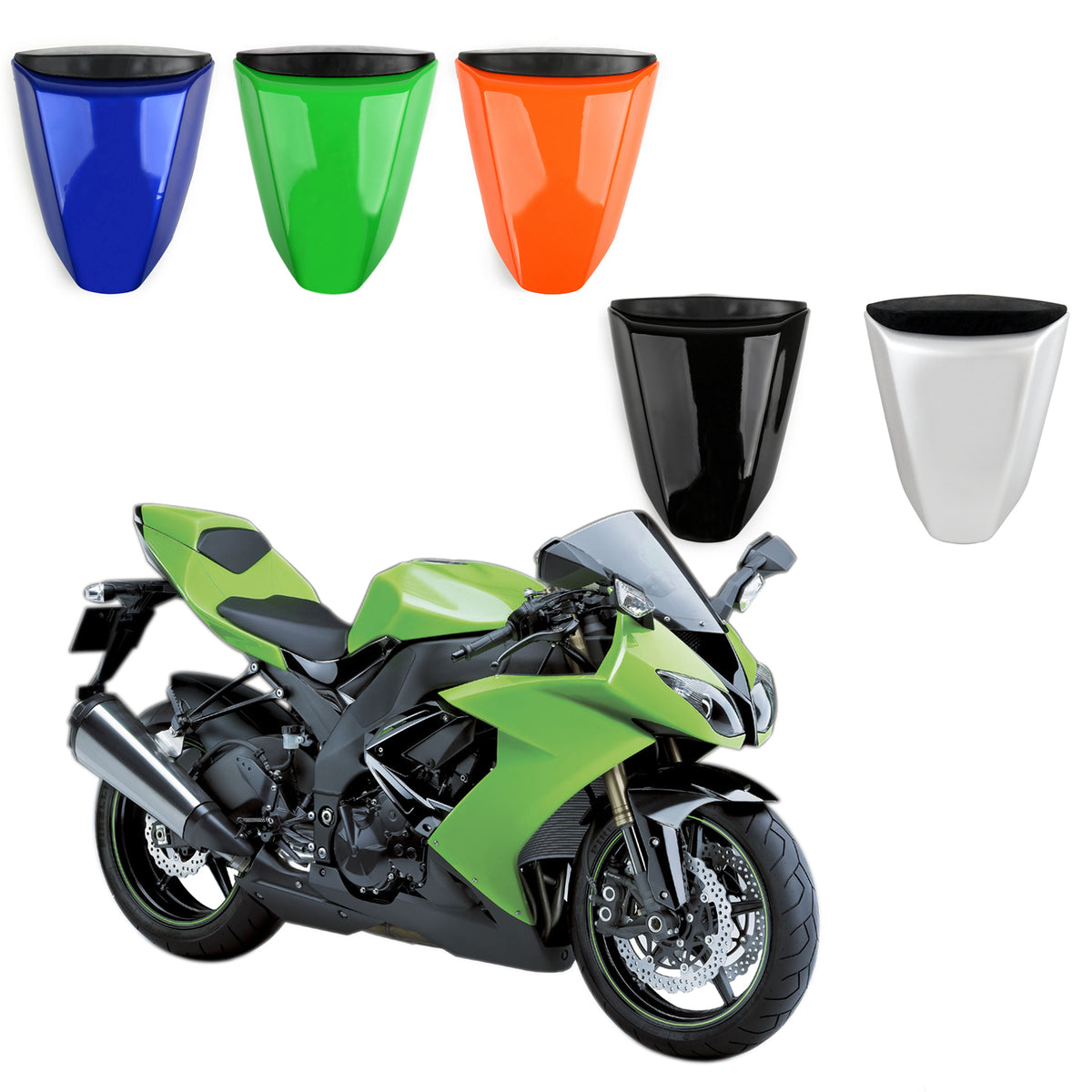 Kawasaki ZX10R ZX 10R 2008-2009 Coprisella posteriore