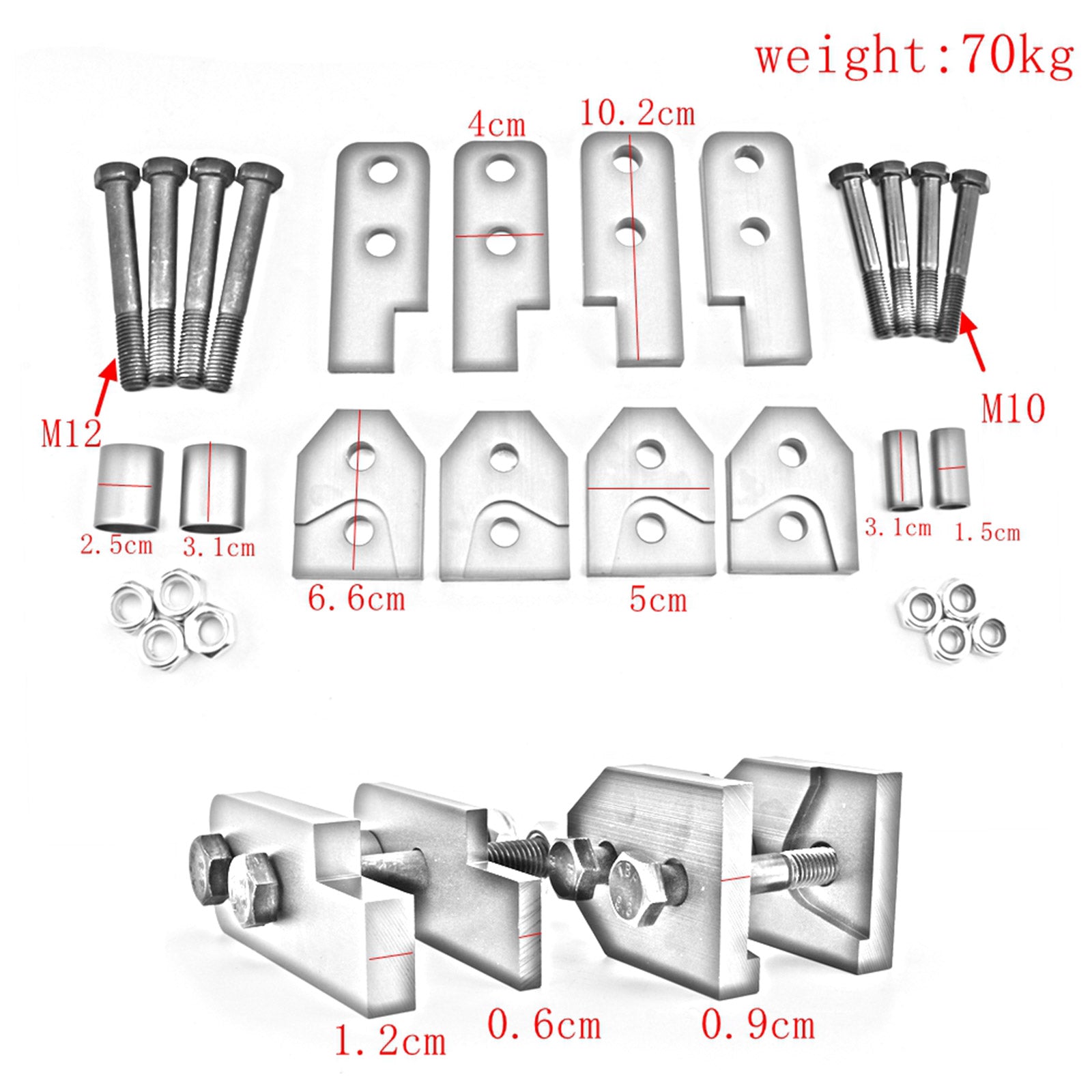 2" Full Lift Kit for Yamaha Rhino 450 660 700 2004-2015 ATV Sport Billet Generic