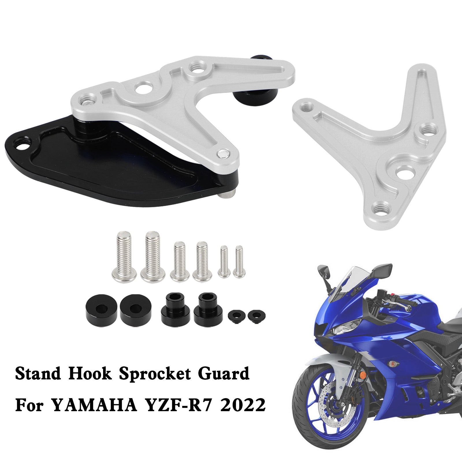 Aluminum Motorcycle Stand Hook Sprocket Toe Guard For Yamaha YZF-R7 R7 2022