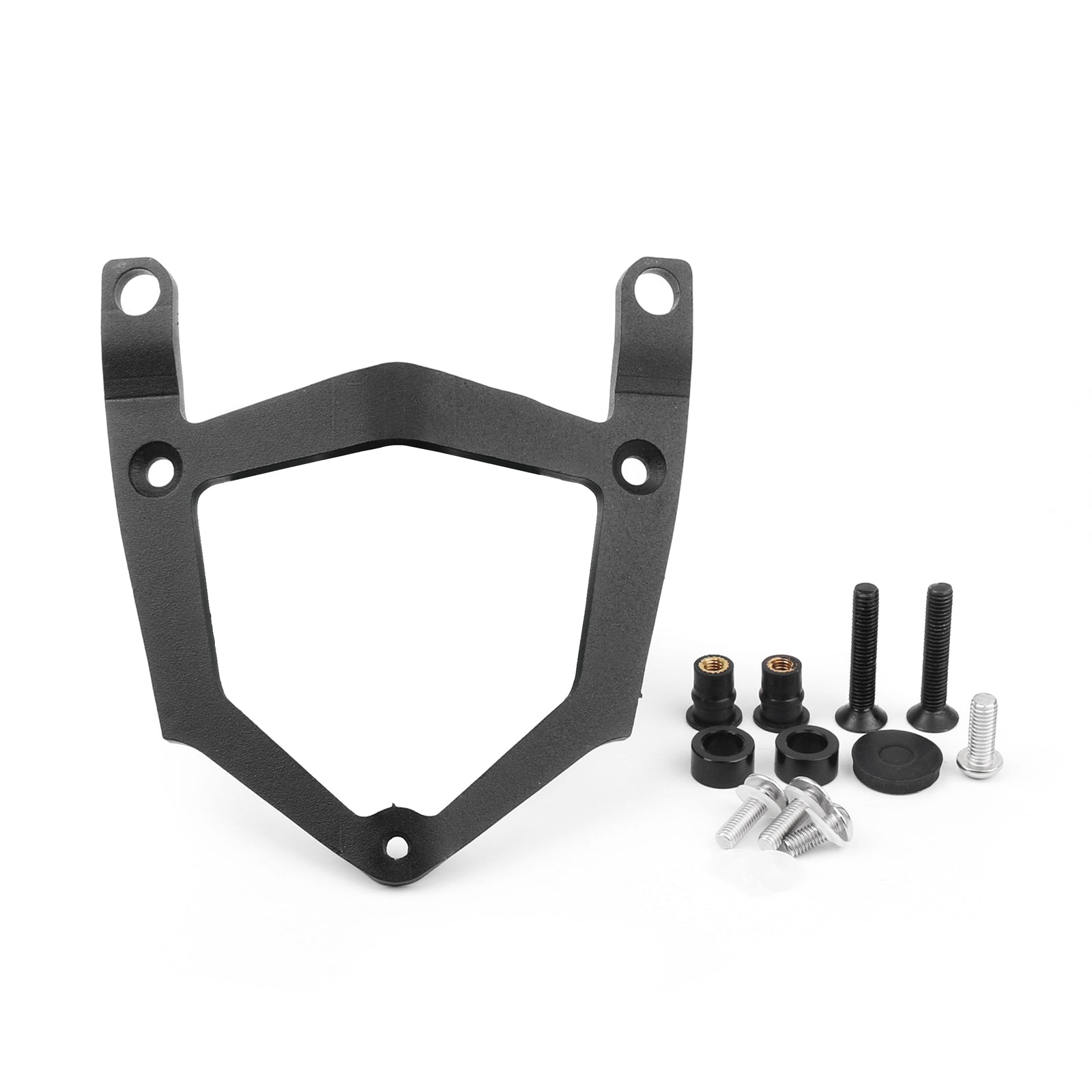 ABS Motorrad Windschutzscheibe Windschutzscheibe mit Halterung für Yamaha MT-03 16–19 Schwarz Generic