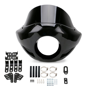 Windshield Headlight Fairing fit for 35mm-49mm Forks 5.75" Headlights Sportster
