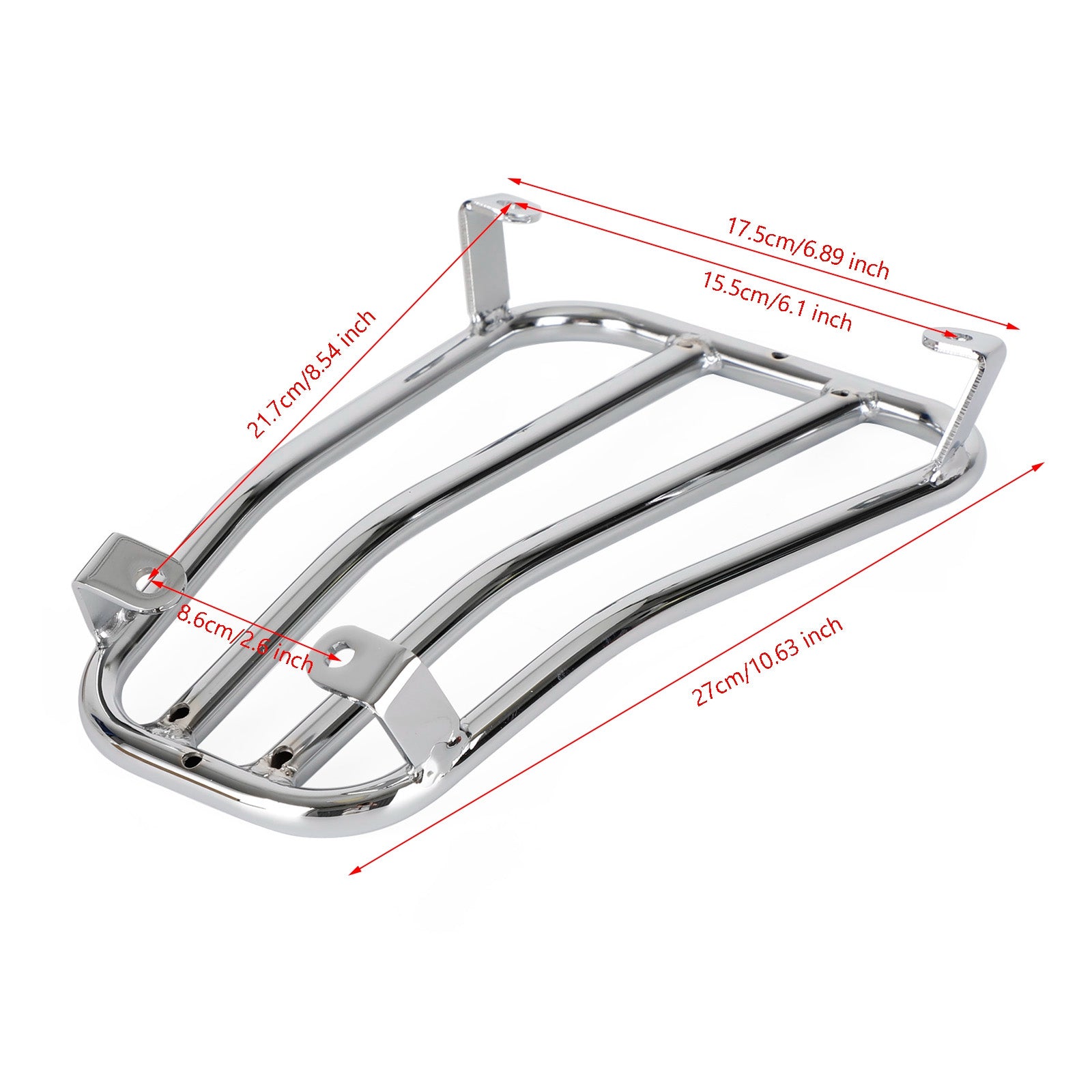 Chrome-Plated Floor Board Luggage Carry Support Rack For VESPA GTS GTV GTL GT