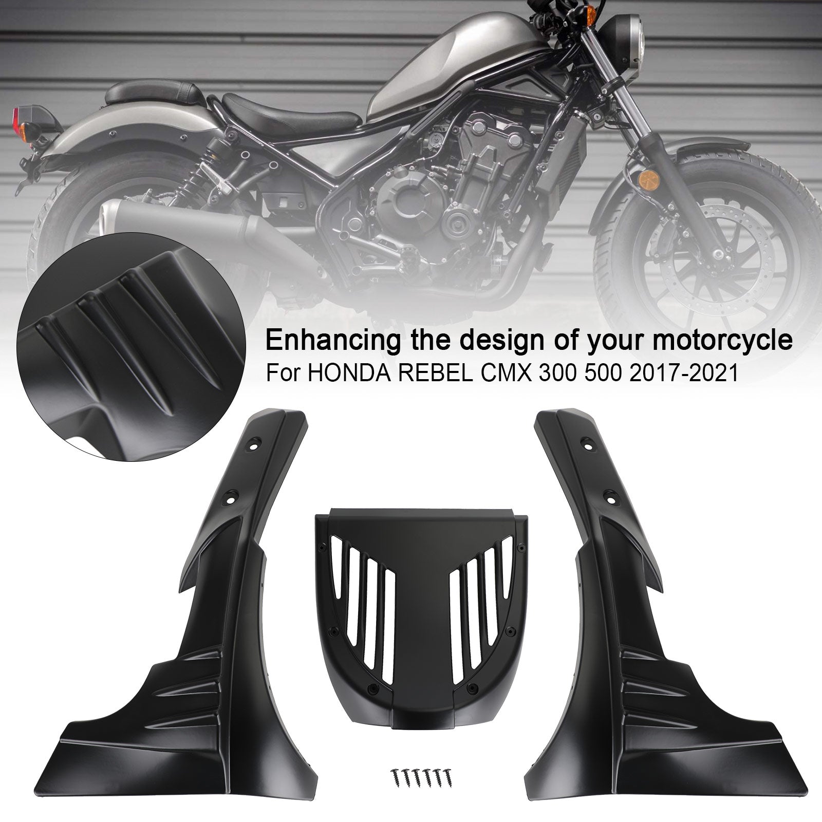 17-21 Honda Rebel CMX 300 500 Under Fairing Cover Belly Pan Panel Engine Guard