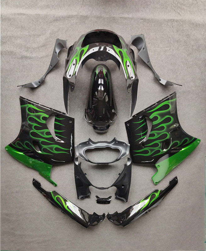 Amotopart 1993-2003 Kawasaki ZZR1100 Green Fairing Kit