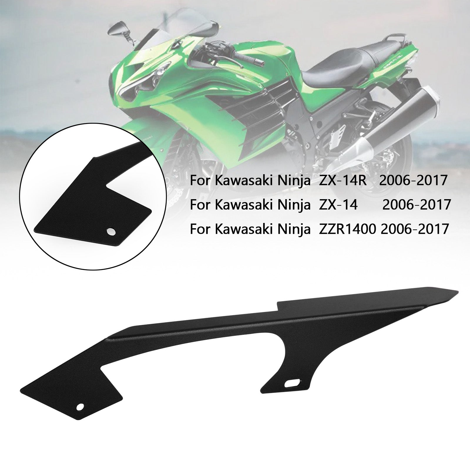 Sprocket Chain Guard Cover For Kawasaki Ninja ZZR1400 ZX14 ZX14R 2006-2017