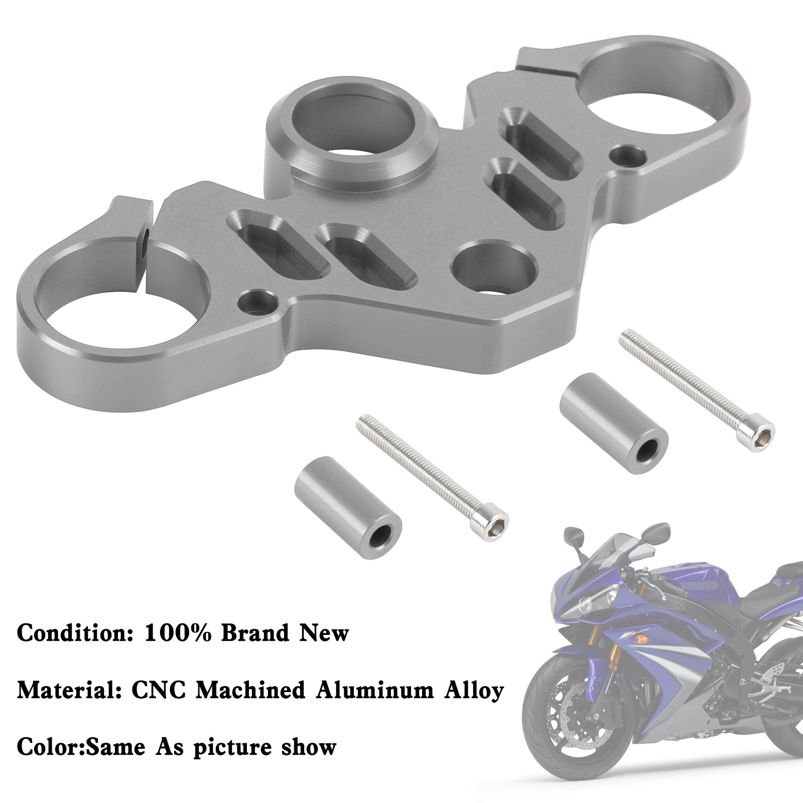 CNC Aluminum Upper Front Top Triple Tree Clamp For YAMAHA R15 V4 R15M 2022 Generic