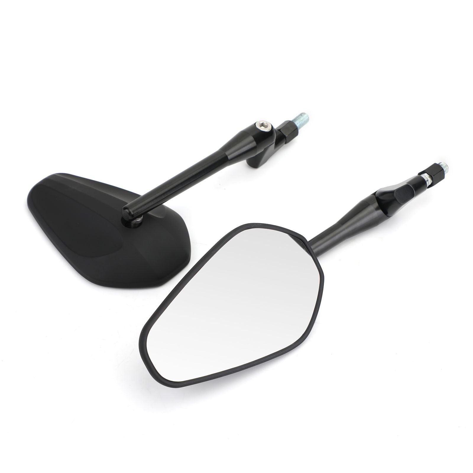 New M10 10mm Left & Right Motorcycle Motorbike Custom Rearview Side Mirrors Generic