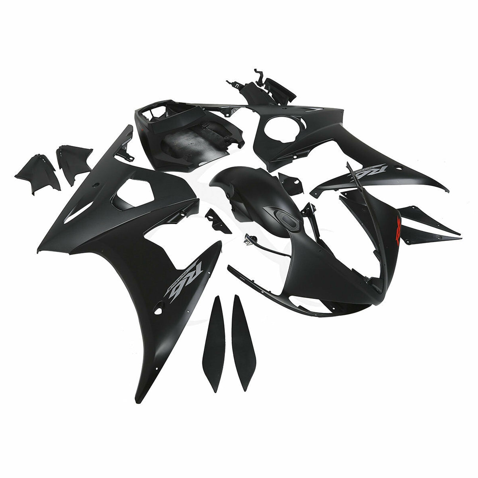 Amotopart 2005 Yamaha YZF R6 Blacke Fairing Kit