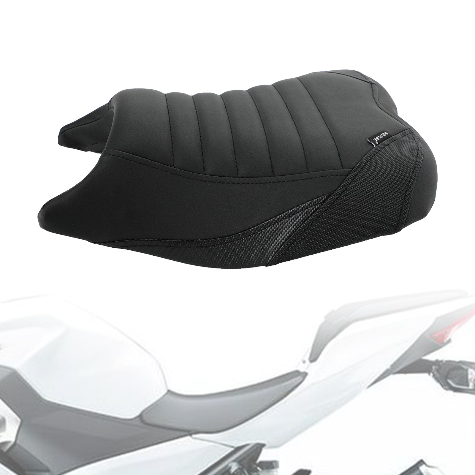 Siège passager à coussin complet, adapté à Kawasaki Ninja 400 Z400 18-22, vert