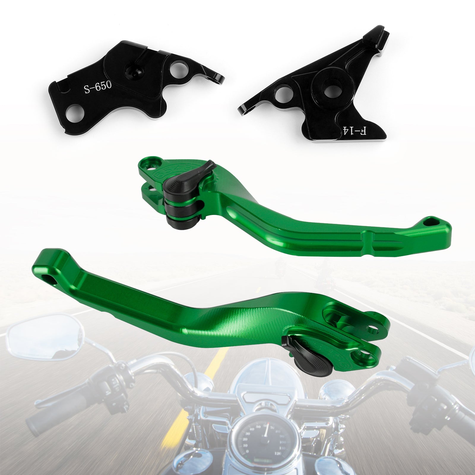 Palanca de freno de embrague corta CNC compatible con Yamaha YZF R1 R6 FZ1 FAZER R6S US/CA