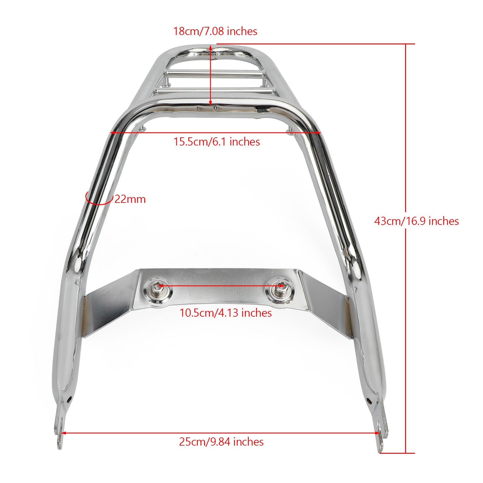 18-24 Honda Monkey 125 Z125 Portapacchi posteriore cromato