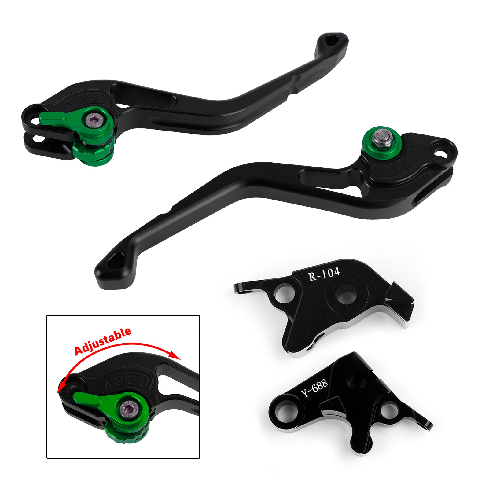 Nouveau levier de frein d'embrayage court adapté pour Yamaha YZF R1 R6 R6S VERSION CA/ue