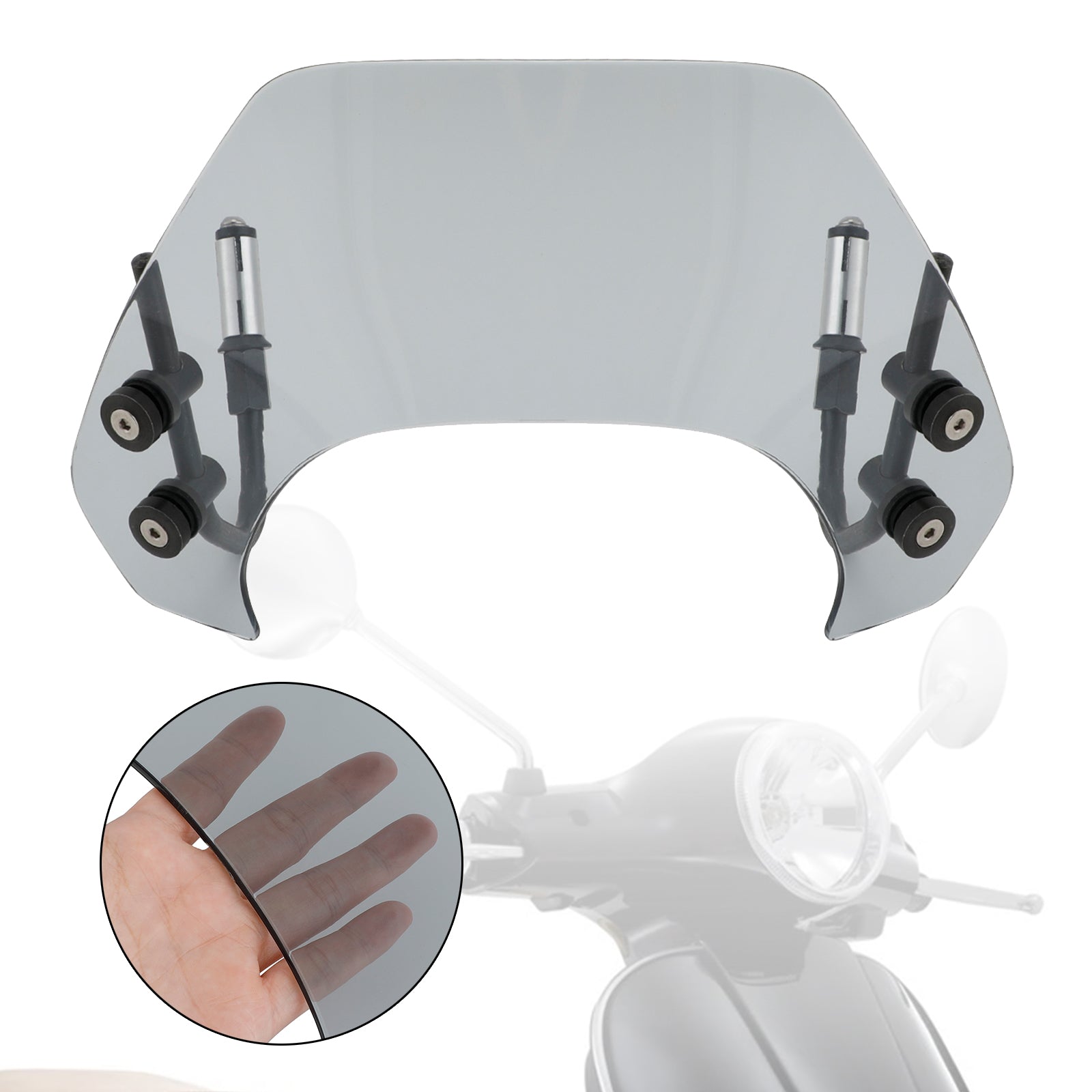 Pare-brise de moto court adapté pour Vespa Sprint 150 2016-2021 générique