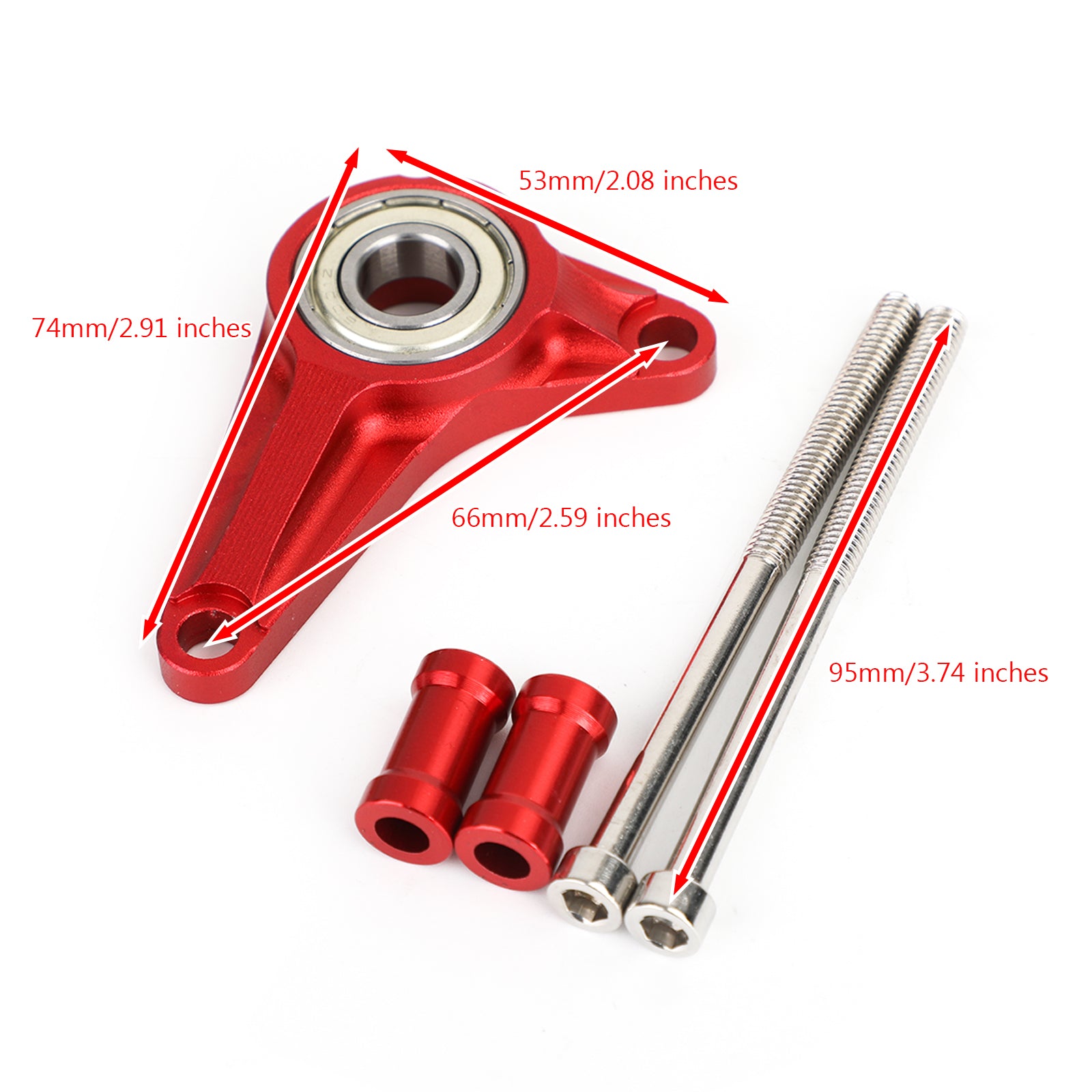 Honda MSX125 Grom 125 13-15 MSX125SF Grom 125 16-19 Shifting Gear Stabilizer w/ Mounting Bolts Red
