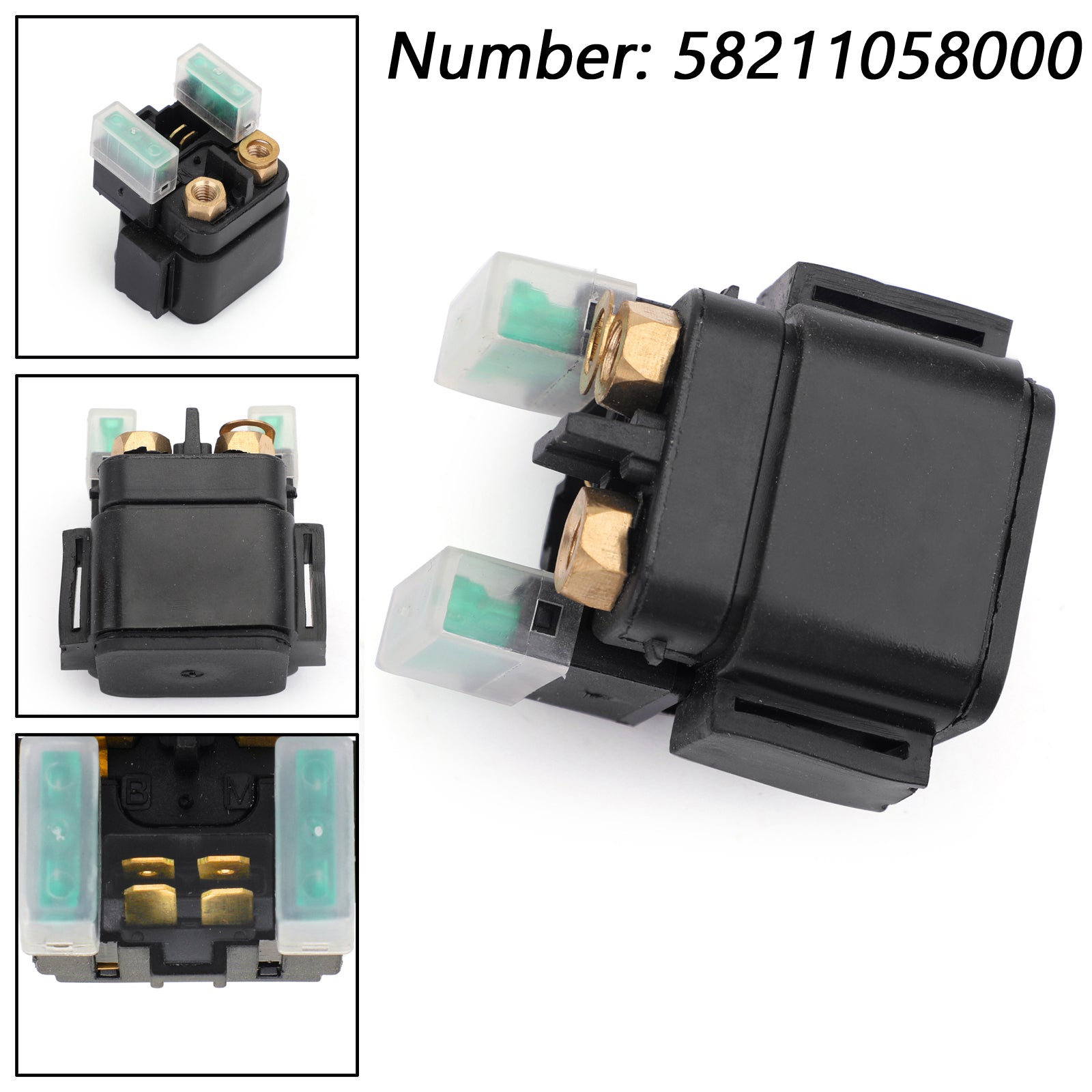 Solenoide relè di avviamento 58211058000 FITS 250 SX-F 12-17 450 EXC 640 LC4 Solenoide relè di avviamento 58211058000 per ATV 505 SX 450 EXC 250 SX-F 12-13 Generico