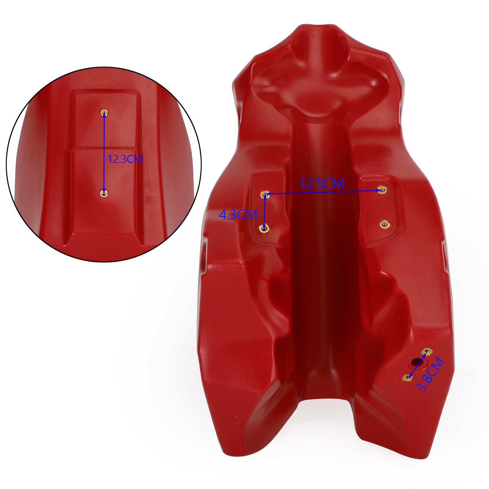 3,6 Gallonen ÜBERGROßER Benzintank mit großem Fassungsvermögen für Honda CR500R 1989-2001, Rot, Generic