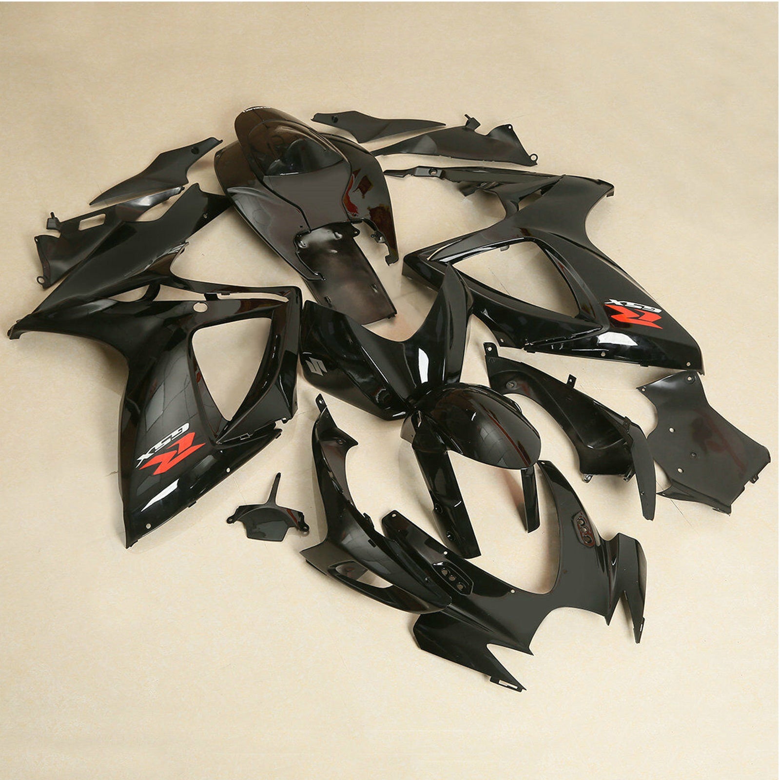 Amotopart 2006-2007 Suzuki GSX-R 600 750 Black Fairing Kit