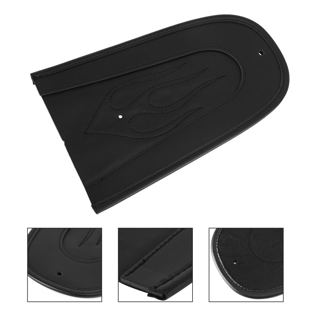 Black PU Leather Flame Stitch Solo Seat Rear Fender Bib For Sportster 1200 883 Generic