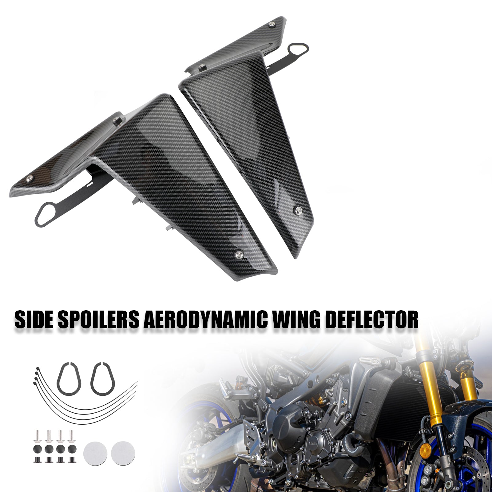 Side Spoilers Aerodynamic Wing Deflector For YAMAHA MT-09 SP FZ09 2021-2022