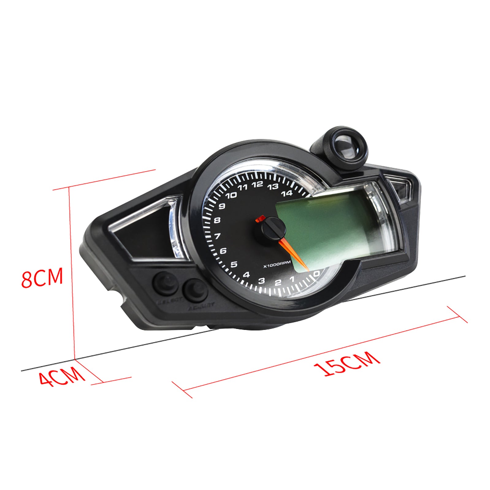 Compteur de vitesse numérique Tft universel pour moto, 14 000 tr/min, rétroéclairage, odomètre générique