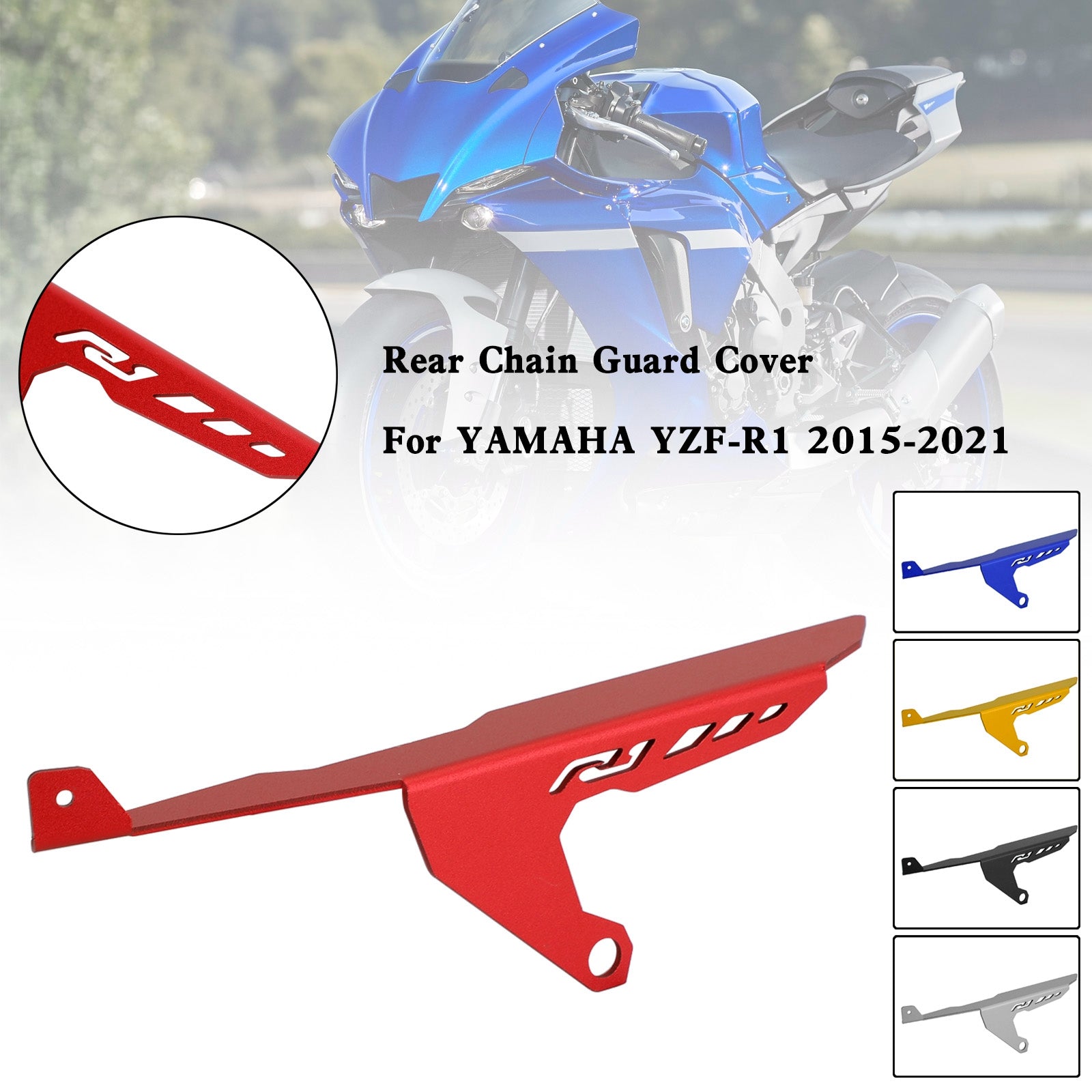 15-21 Yamaha YZF R1 R1M R1S Cubierta protectora de cadena de piñón trasero