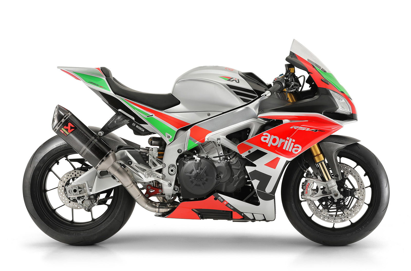 Amotopart Aprilia 2016-2020 RSV4 1000 Kit de carénage rouge et vert Style3