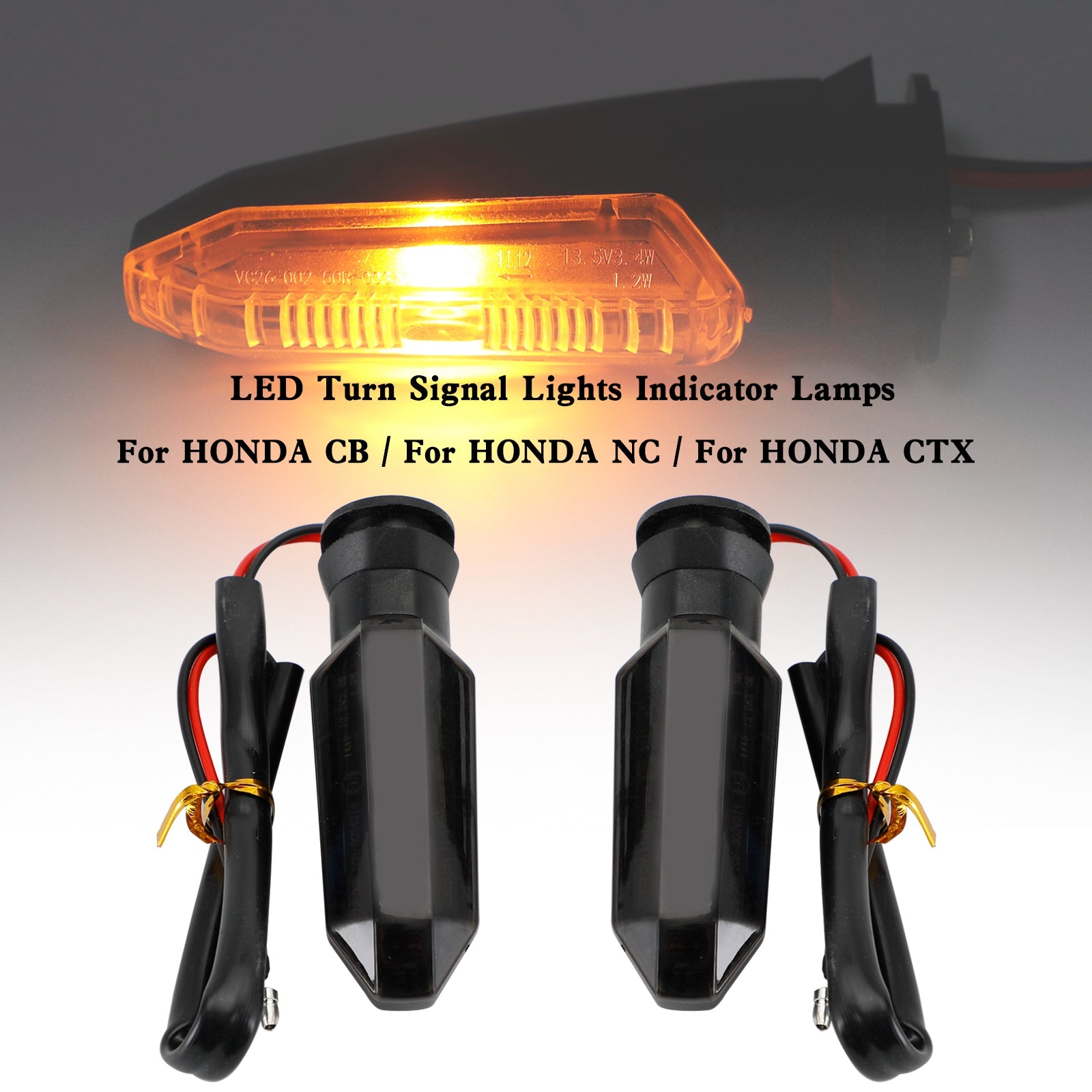 LED Turn Signal Lights Indicator Lamps For HONDA CRF250 CB500 CB650F CTX700