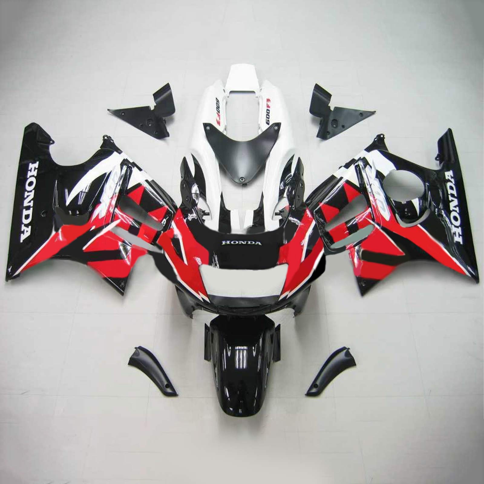 Amotopart 1997-1998 Honda CBR600 F3 Fairing Black & Red Style3 Kit