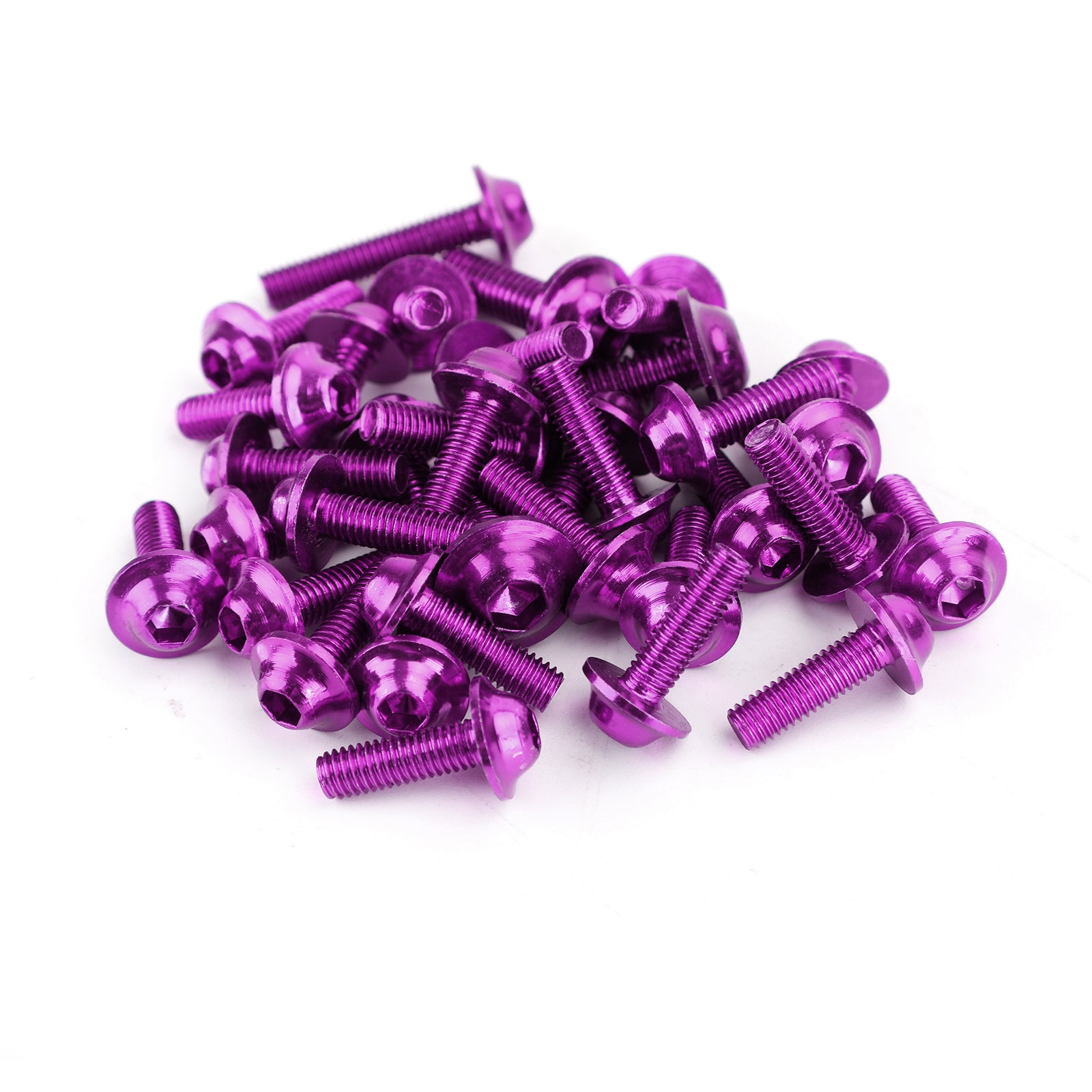 158Pcs Sportbike Windscreen Fairing Bolts Kit Fastener Clips Screws Purple