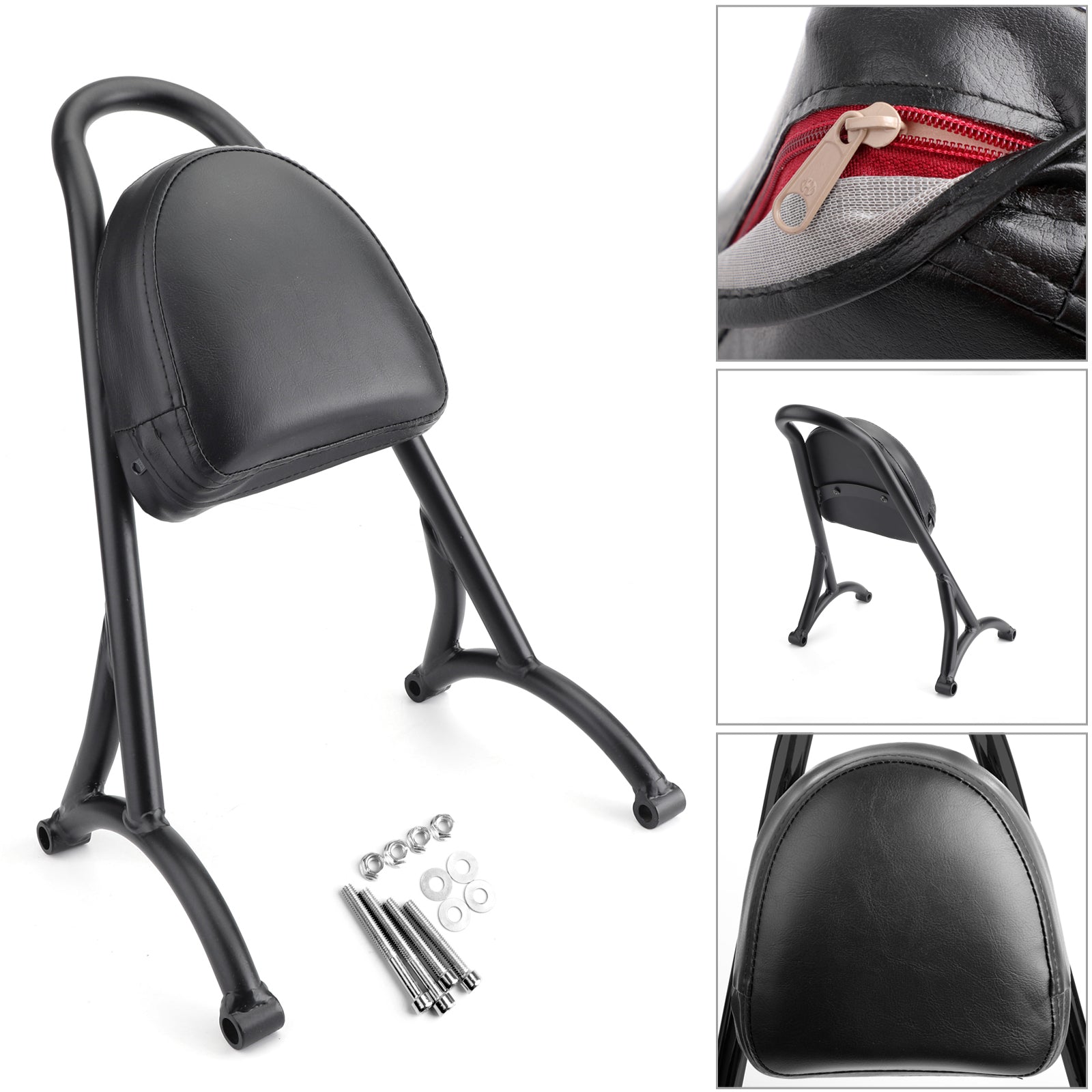 Respaldo Sissy Bar con almohadilla para Sportster Iron Nightster 883 1200 XL Genérico