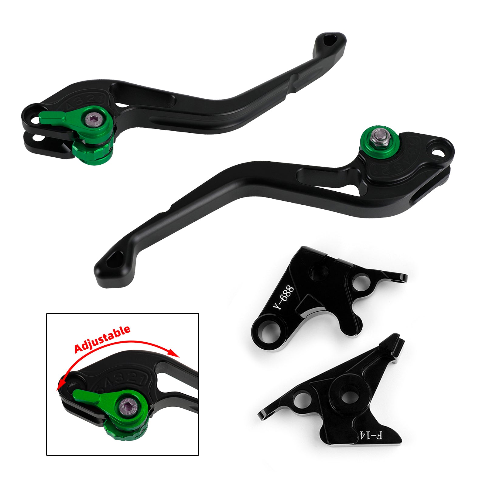 Nouveau levier de frein d'embrayage court adapté pour Yamaha YZF R1 R6 FZ1 FAZER R6S US/CA