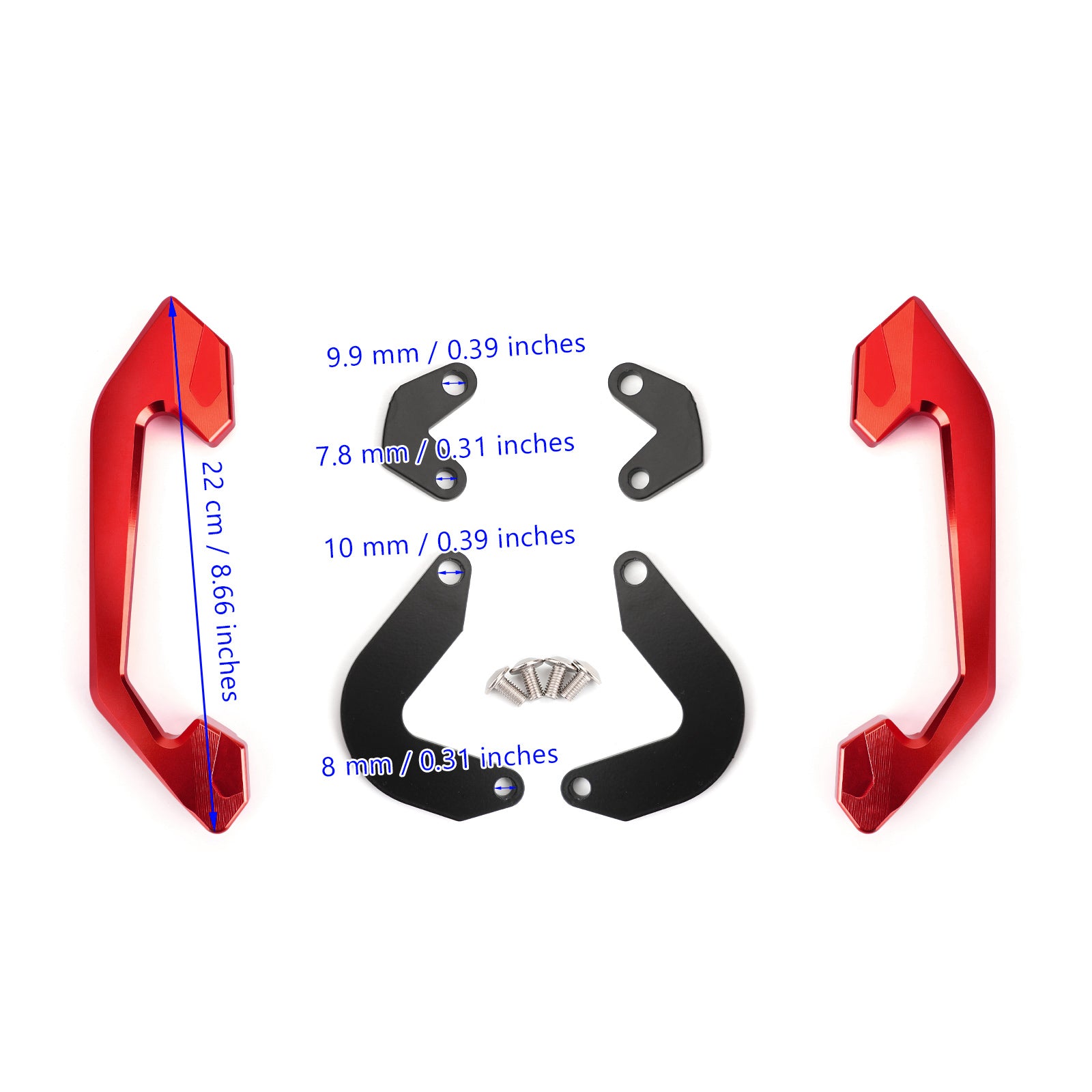 Reposabrazos trasero para motocicleta, soporte de mano para Honda CB650R 19-20, color rojo genérico