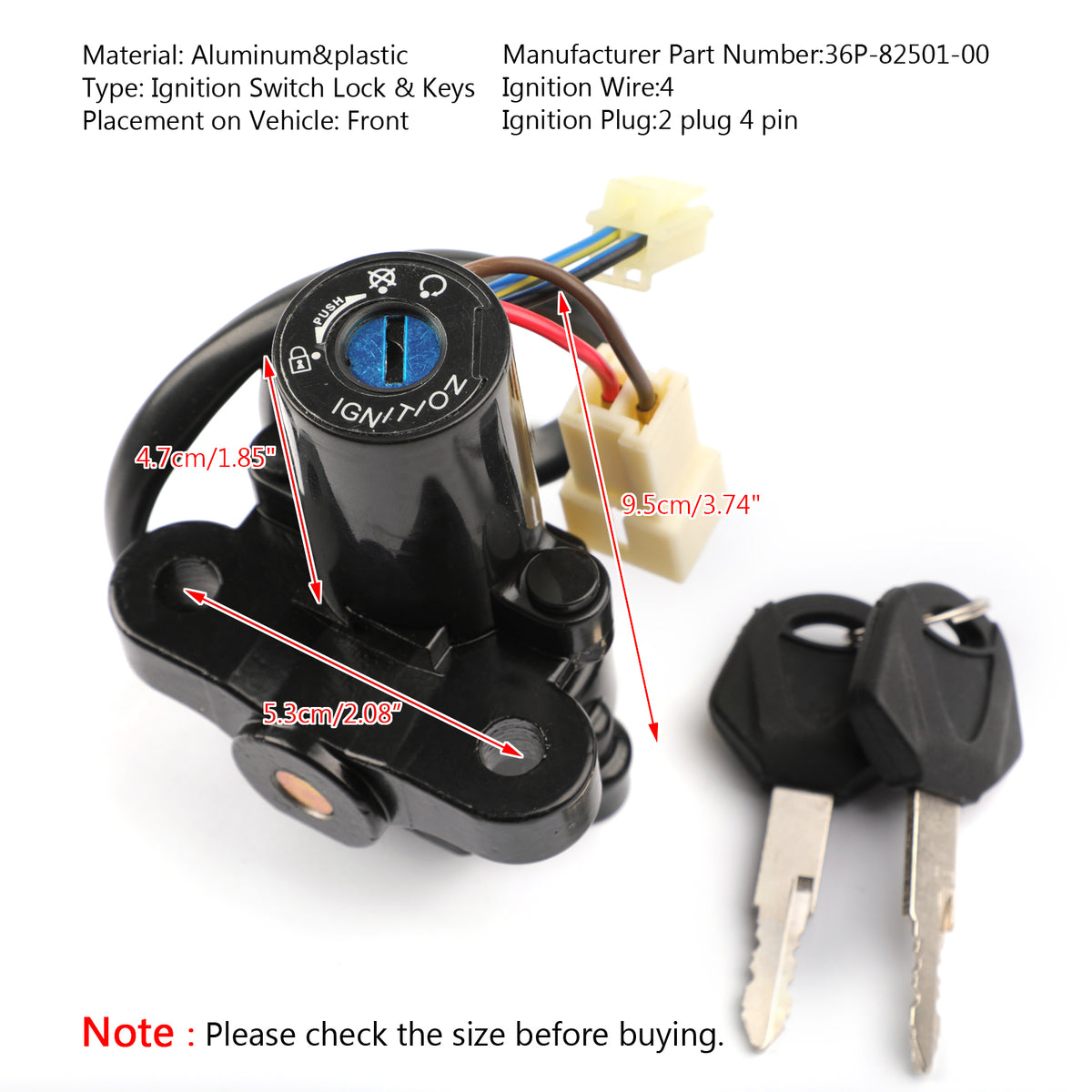 Ignition Switch Lock Keys For Yamaha YZF R1 R6 MT-01 FJ09 FZ09 XT660 FZ6R