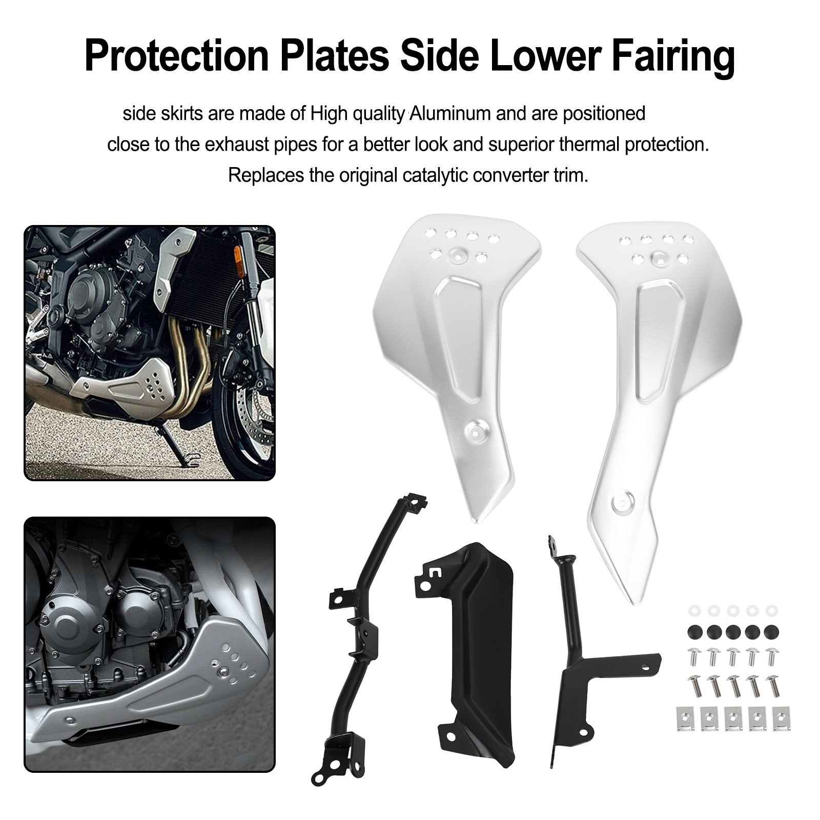 Lower Engine Belly Protection Plates Side Fairing For Trident 660 2021 Generic