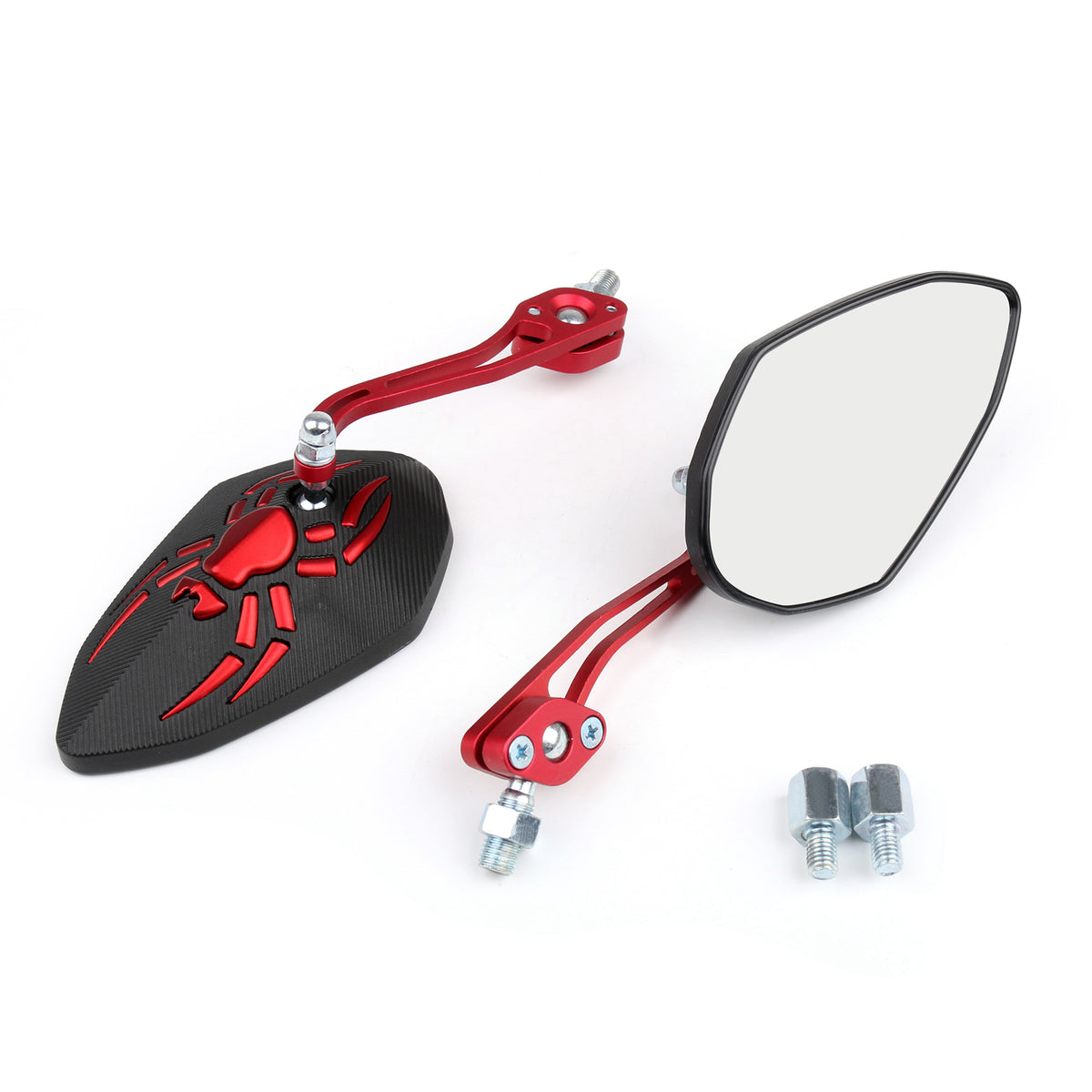 Specchietti retrovisori laterali universali da 8mm 10mm per moto Moto Spider, rosso generico