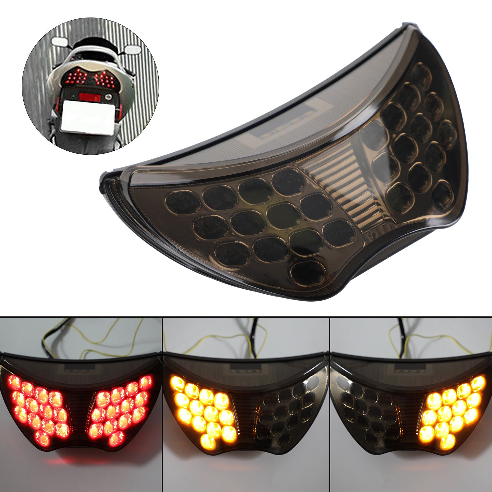 LED ウインカーテールブレーキライトホンダ CBR600F/F4/F4i 2004 2005 2006 汎用