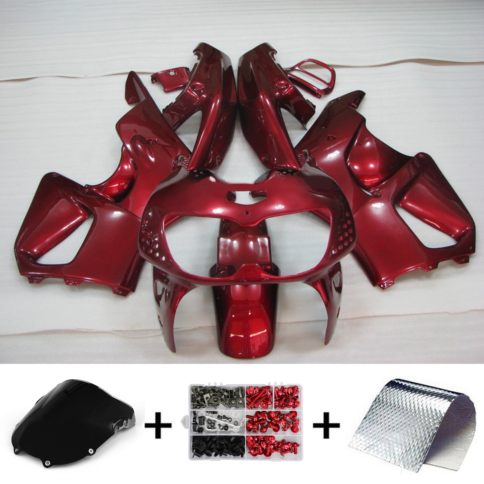 Amotopart 1994-1995 Honda CBR900RR 893 Fairing Dark Red Kit