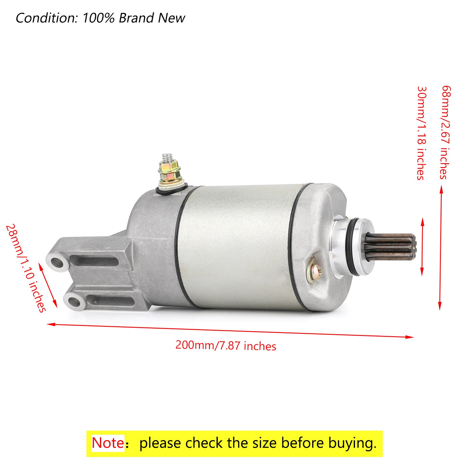 Démarreur pour BOMBARDIER CAN-AM Outlander 330 400 450 EFI 2x4 420684280 420684282, expédition FedEx Express générique